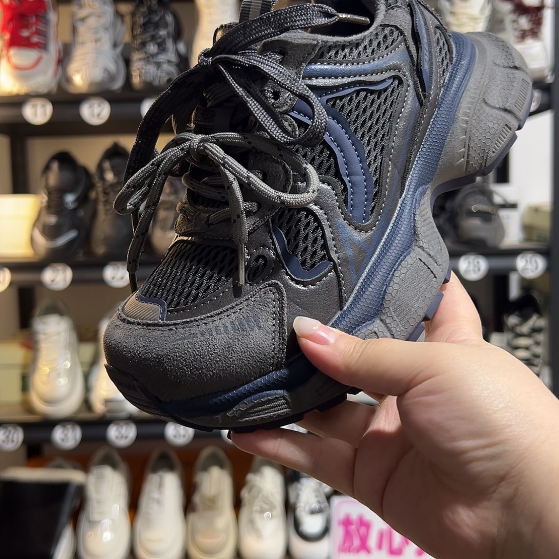 鱼嘴鞋35灰蓝色老爹鞋