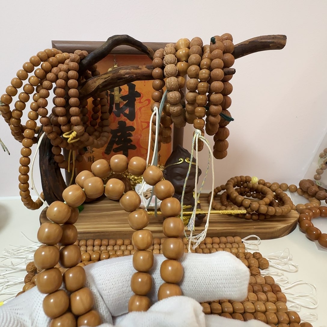 手串/手链核桃猴头雕刻手串微微瑕老型