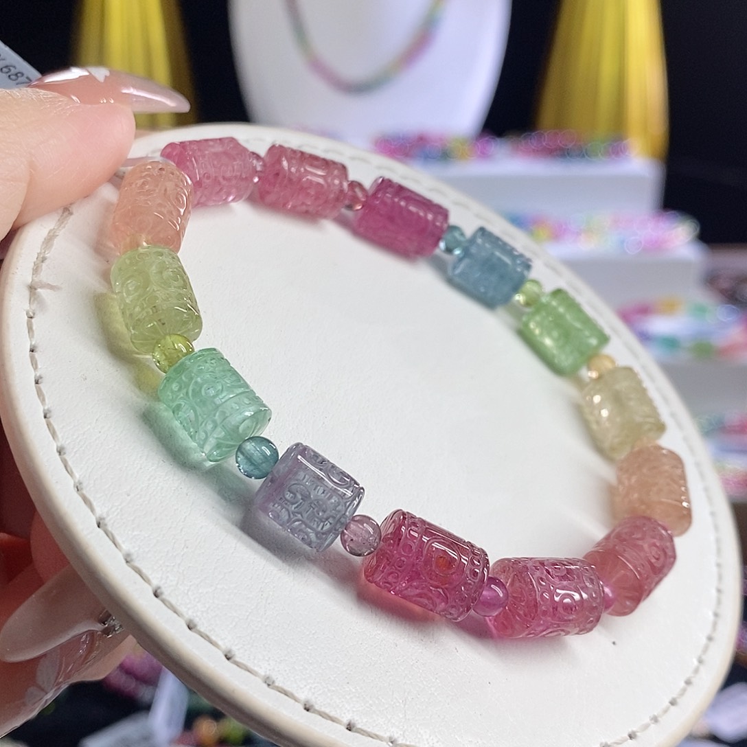 未镶嵌手链碧玺回纹