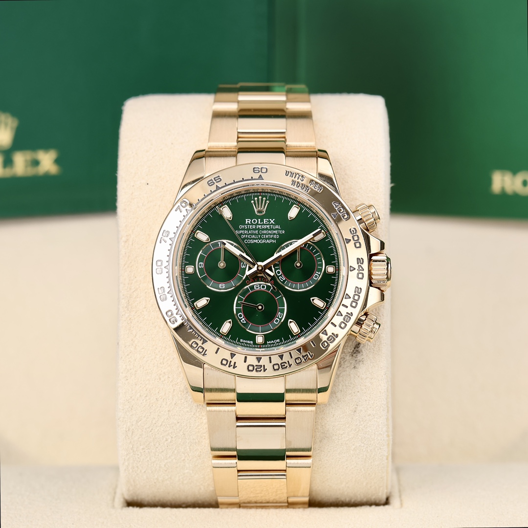 95新 Rolex/劳力士 116508 黄金迪通拿 绿金迪 2021年10月保卡