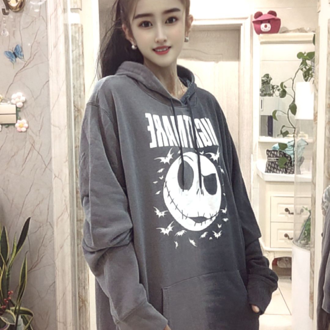 外贸休闲大板连帽卫衣082