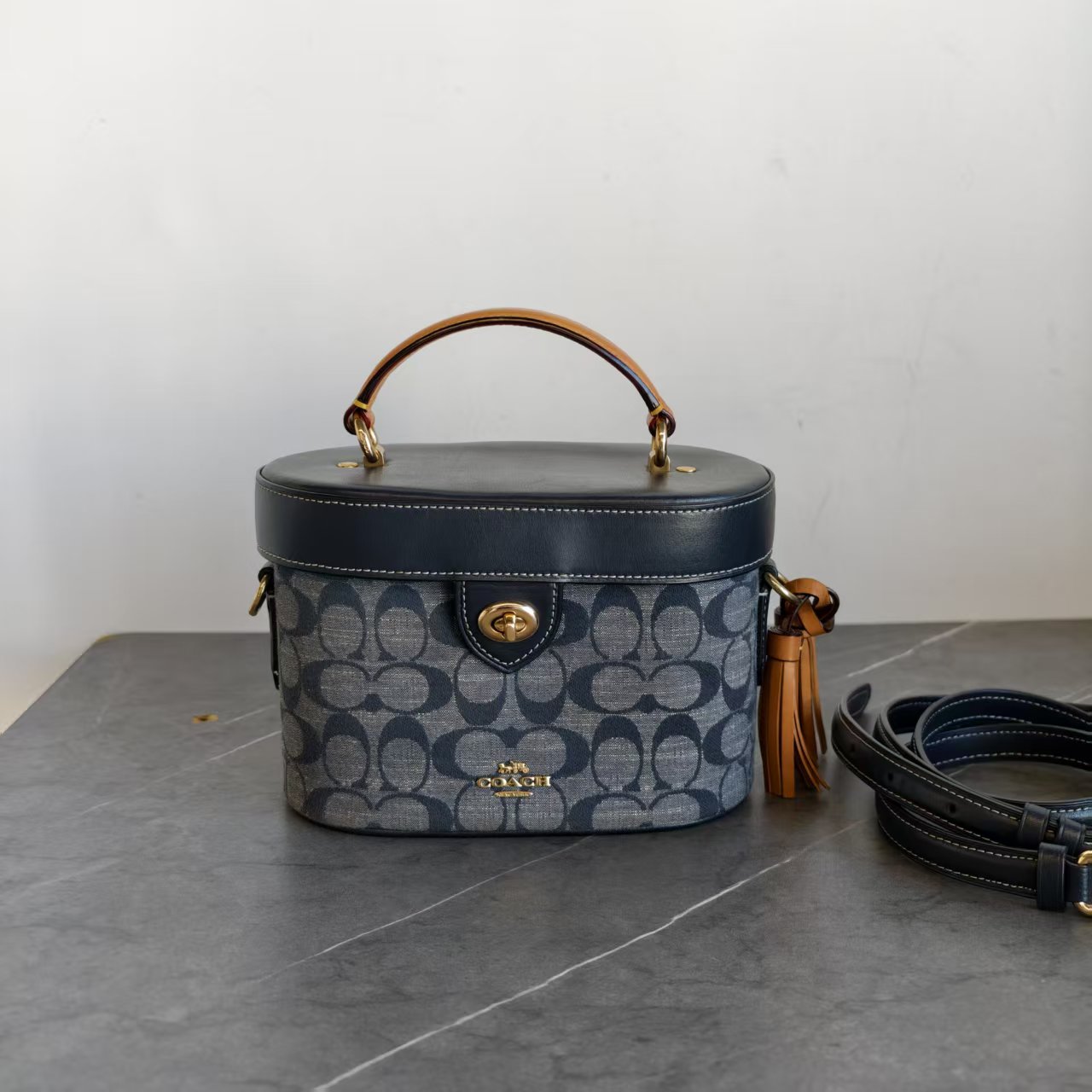 95新 COACH/蔻驰 a1159香布蕾盒子包19*10*13