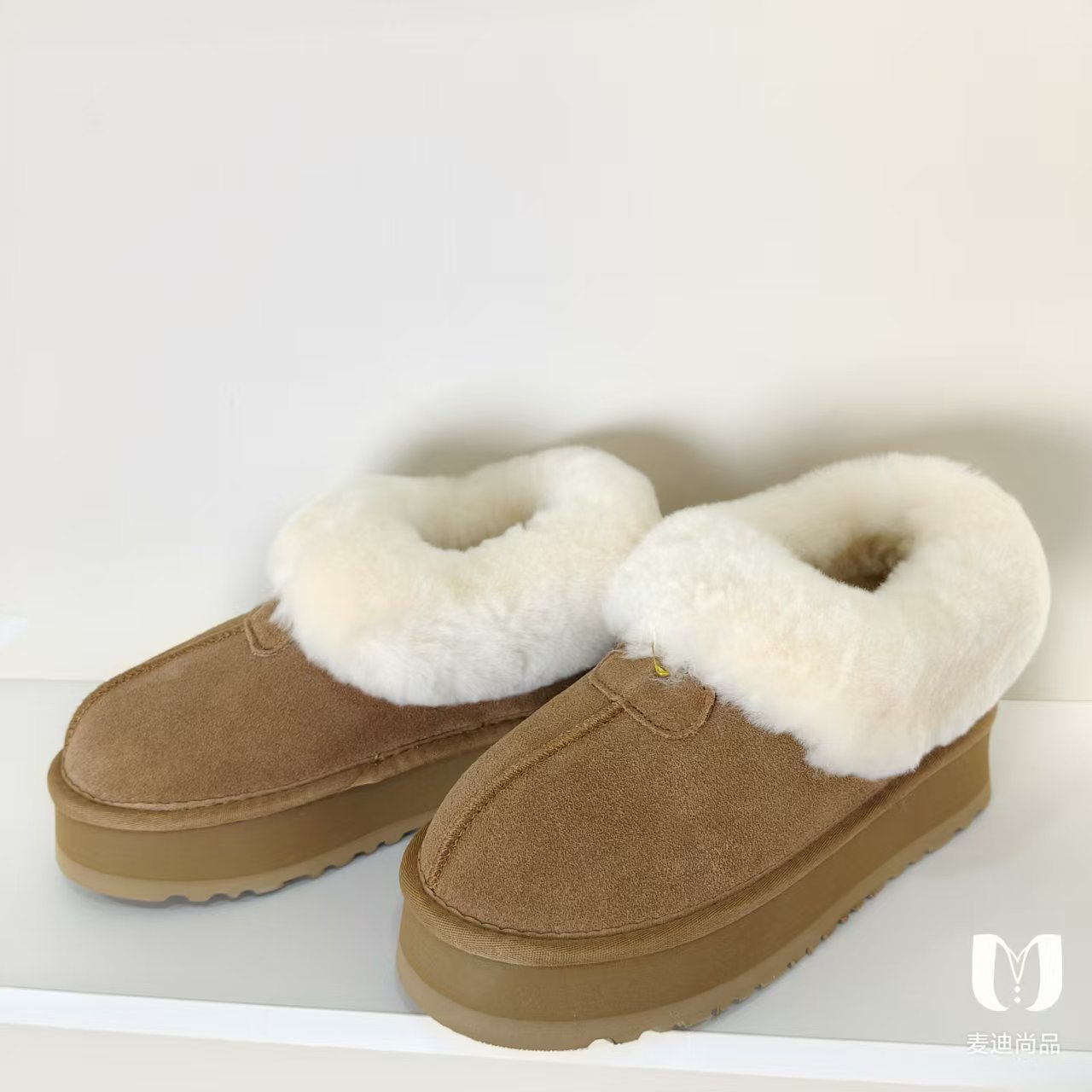 一路童行 3061556 女士时尚秋冬保暖浅口雪地靴品牌撤柜