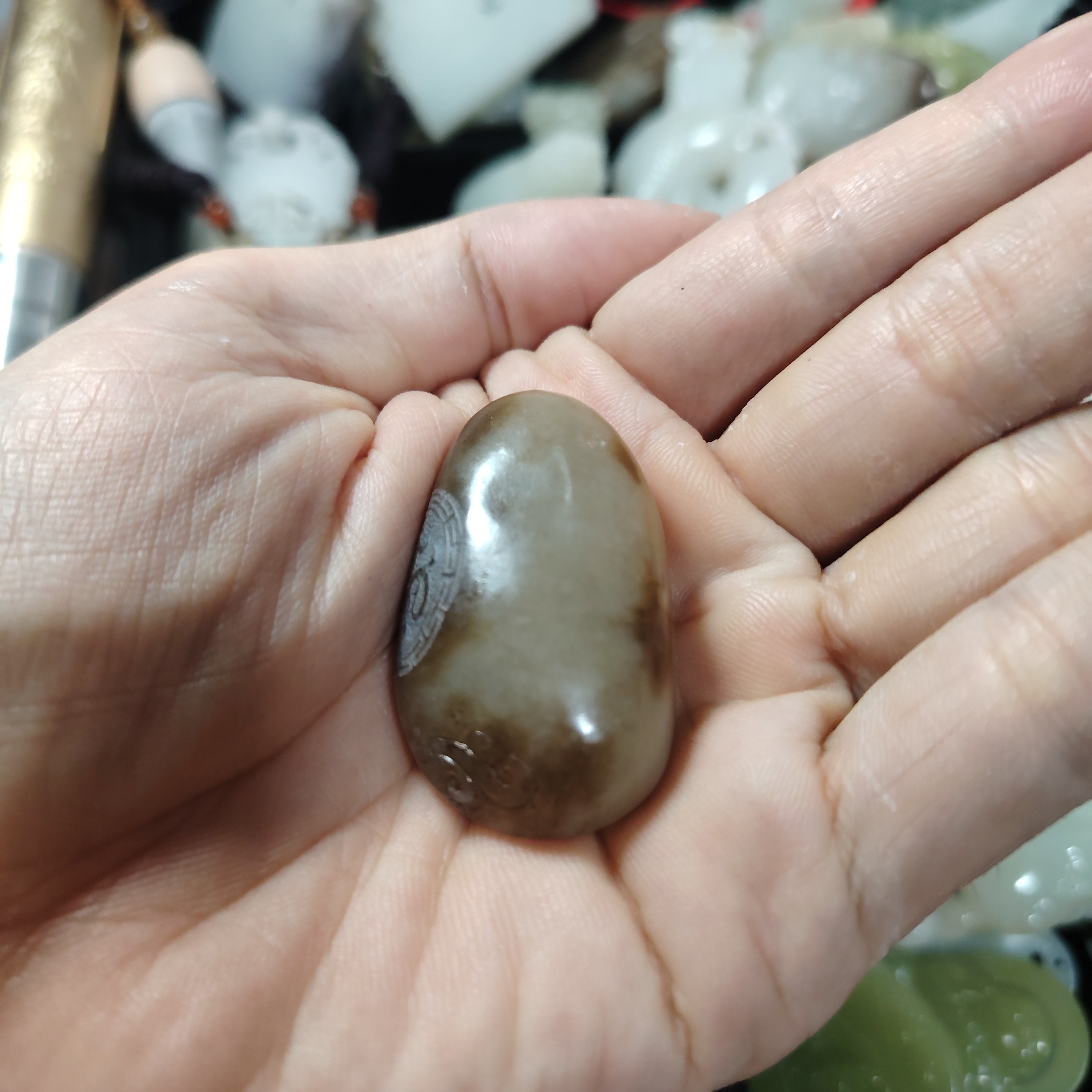 和田玉糖白二爷关公