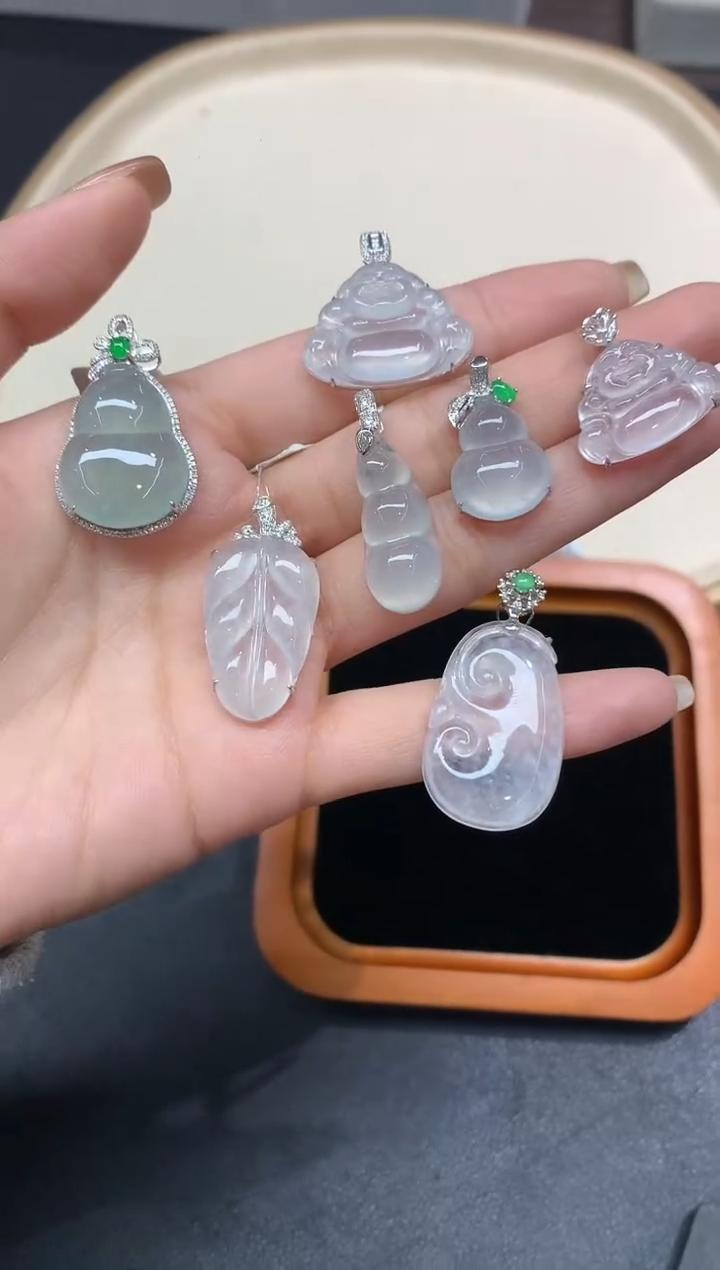 【小鱼严选彩虹盘】翡翠吊坠-18K金-多样性发其一DY09|CXQ21