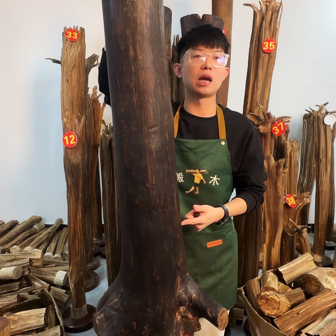 沉香摆件天然沉香原木摆件➕底座