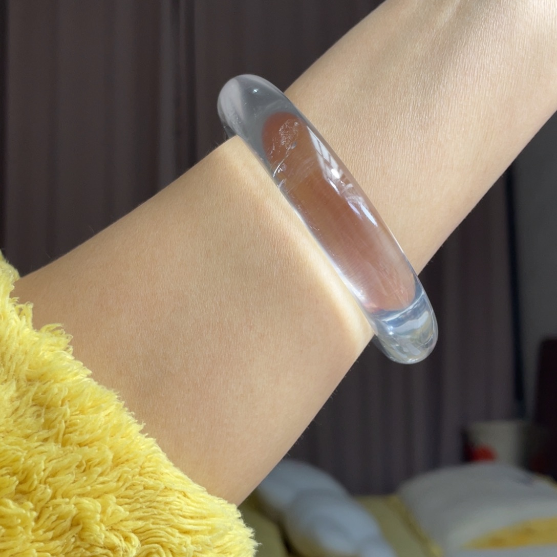 水晶手镯61.9圈口10号未镶嵌