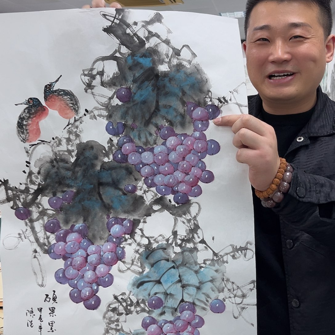 国画国画宣纸纯手绘制作