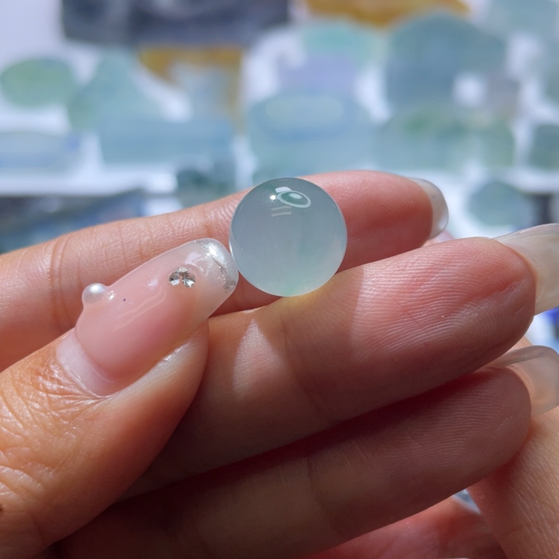 定制翡翠未镶嵌卡12.4珠子