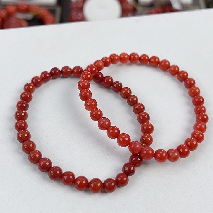 未镶嵌瓦西圆珠单圈5（多样式发其一）南红玛瑙