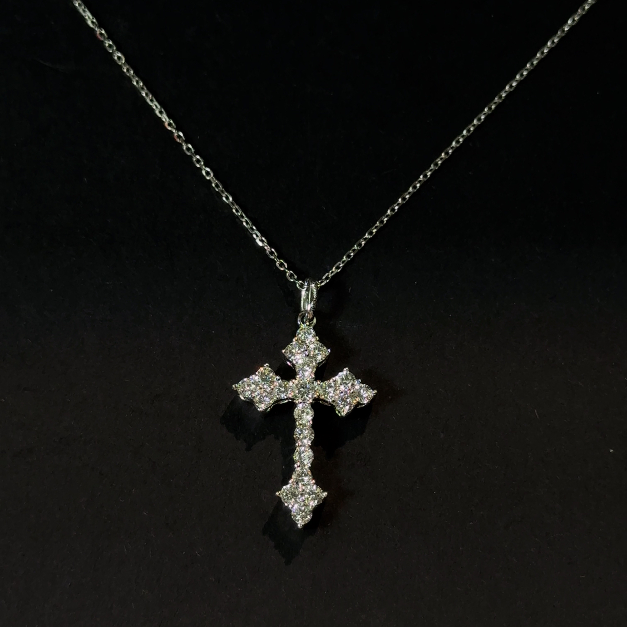 实验室培育钻石Pt950培育十字架项链