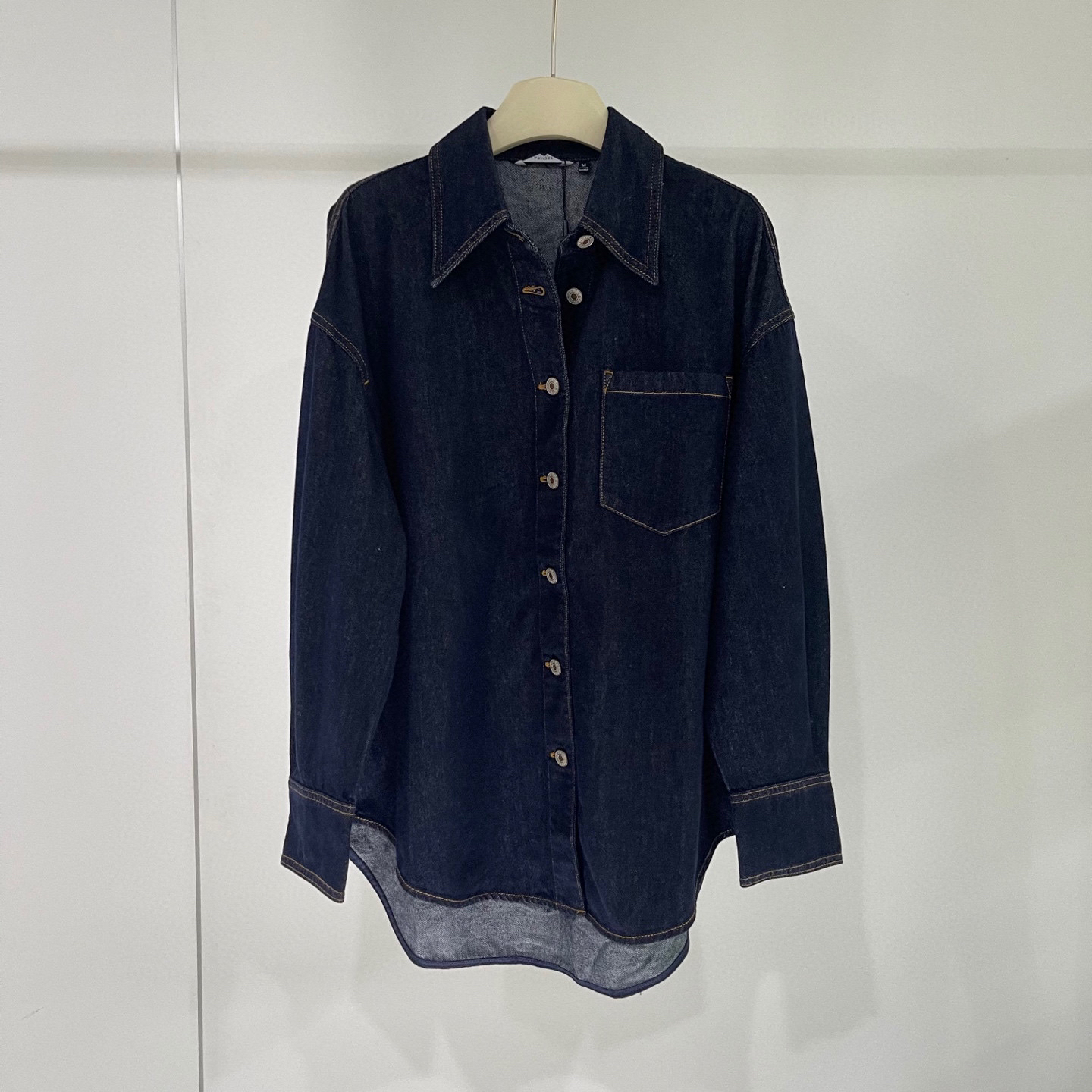 艾诺丝商场同款秋季新款休闲百搭宽松长袖牛仔衬衫女外套