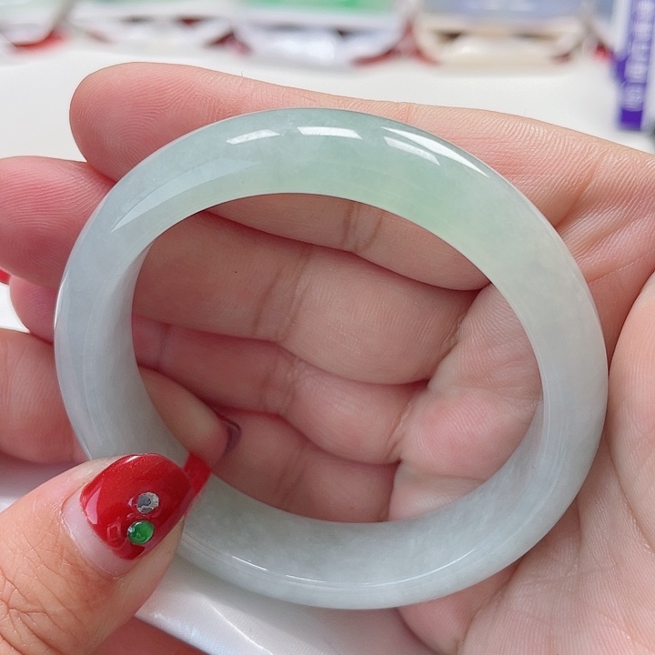 翡翠手镯未镶嵌缅甸翡翠手镯54圈