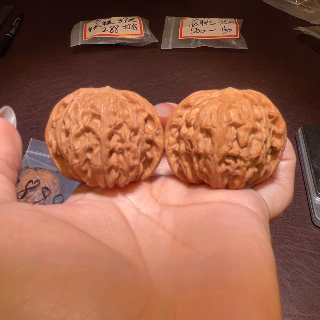 文玩核桃把件42山地正磨