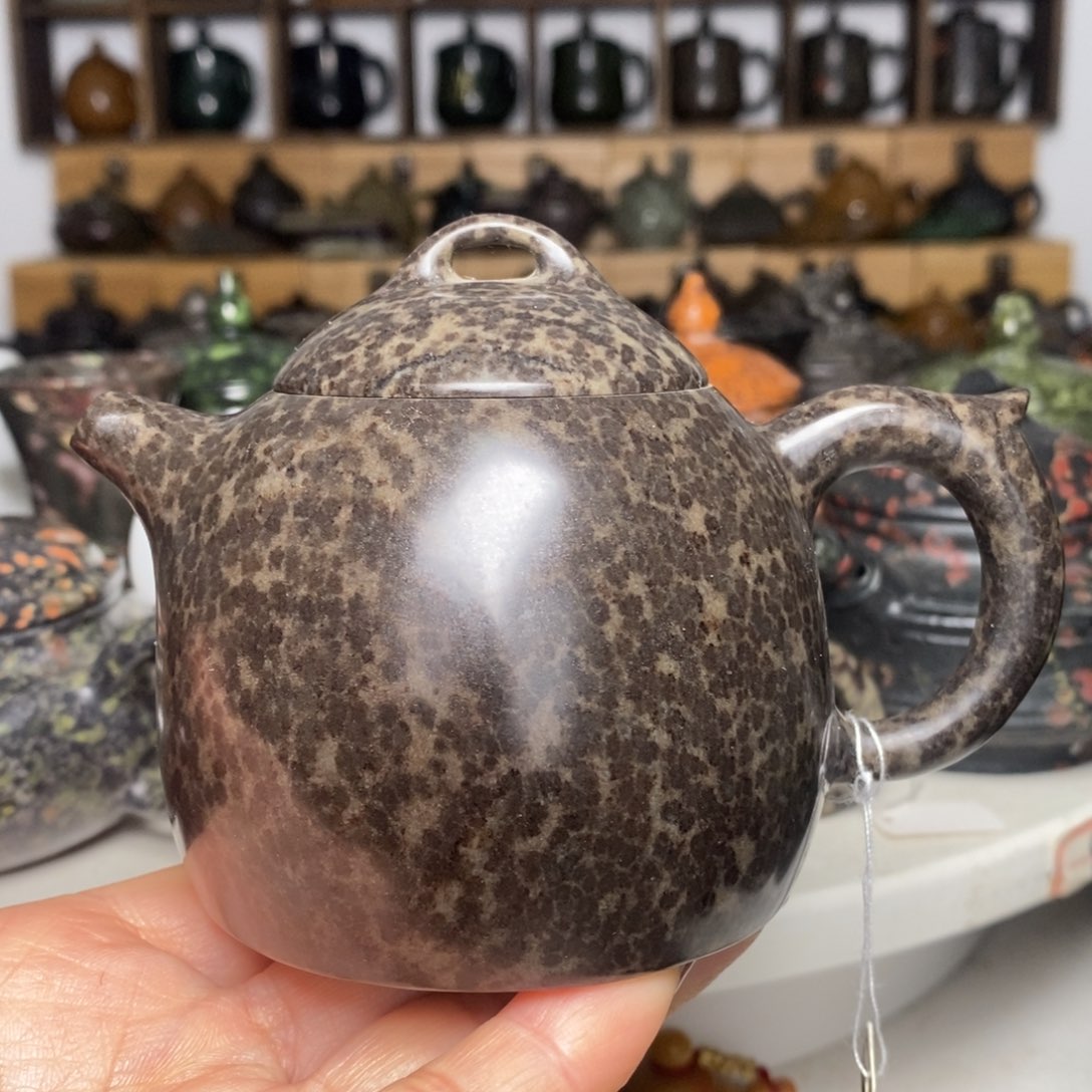 冰碛岩豹纹秦权壶190cc