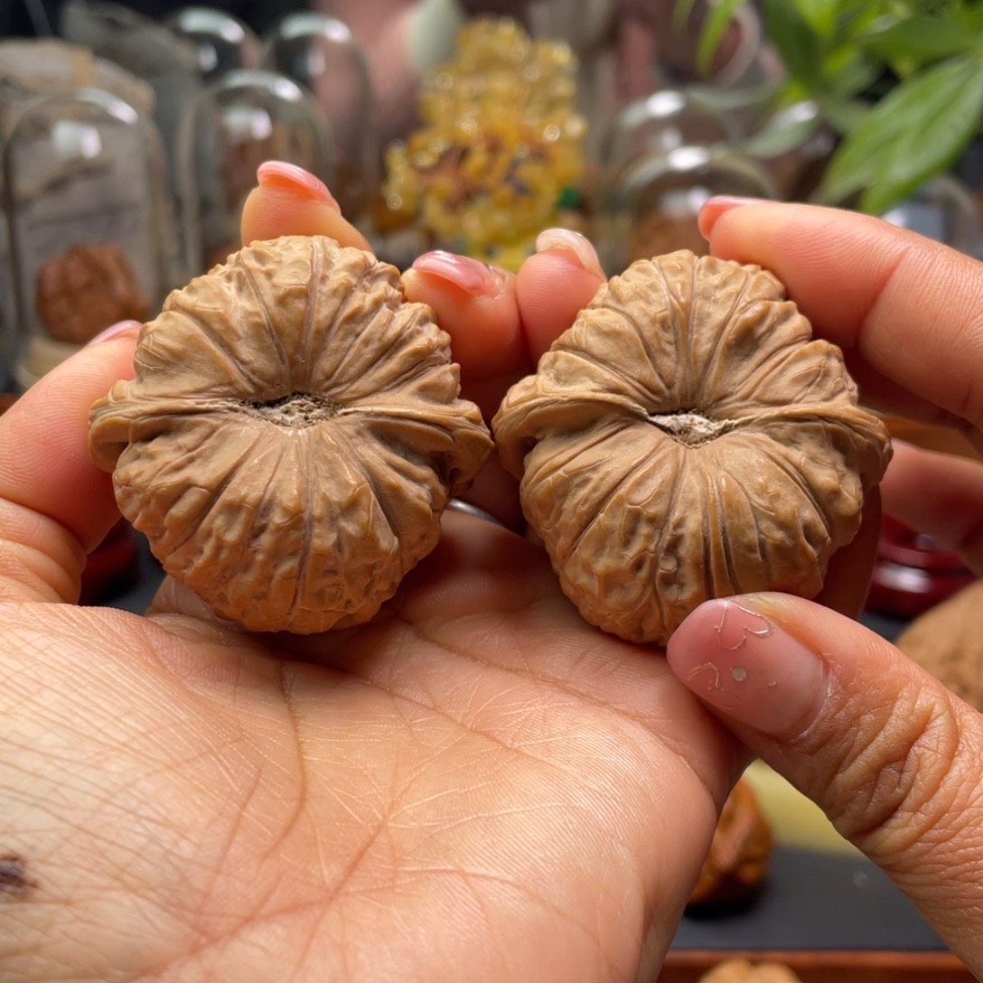 把件文玩核桃凹底南瓜墩46