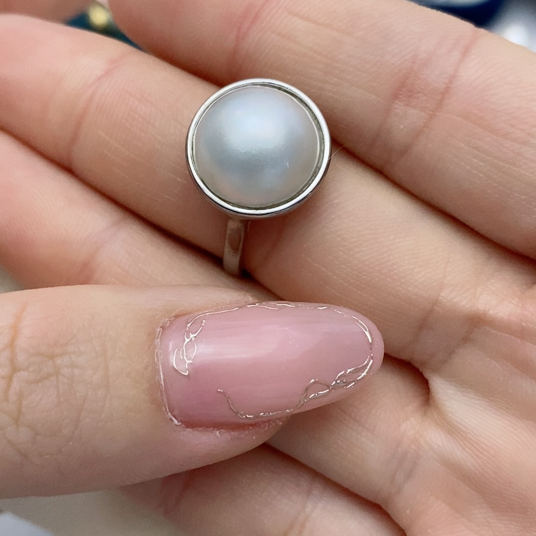 【闪购商品】拼合珍珠（马贝珠）戒指银S925镶嵌
