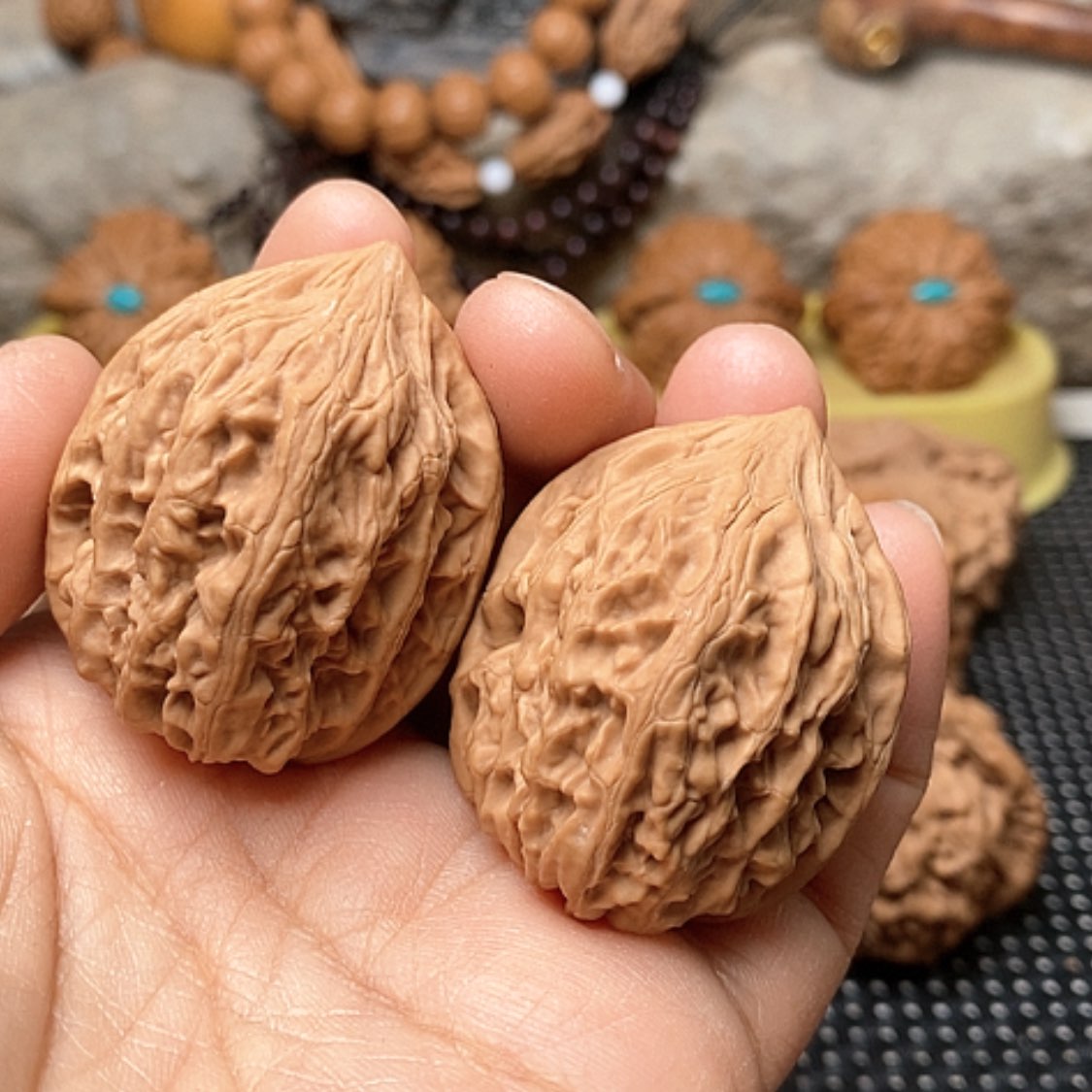 【闪购商品】文玩核桃把件野生鸡心35