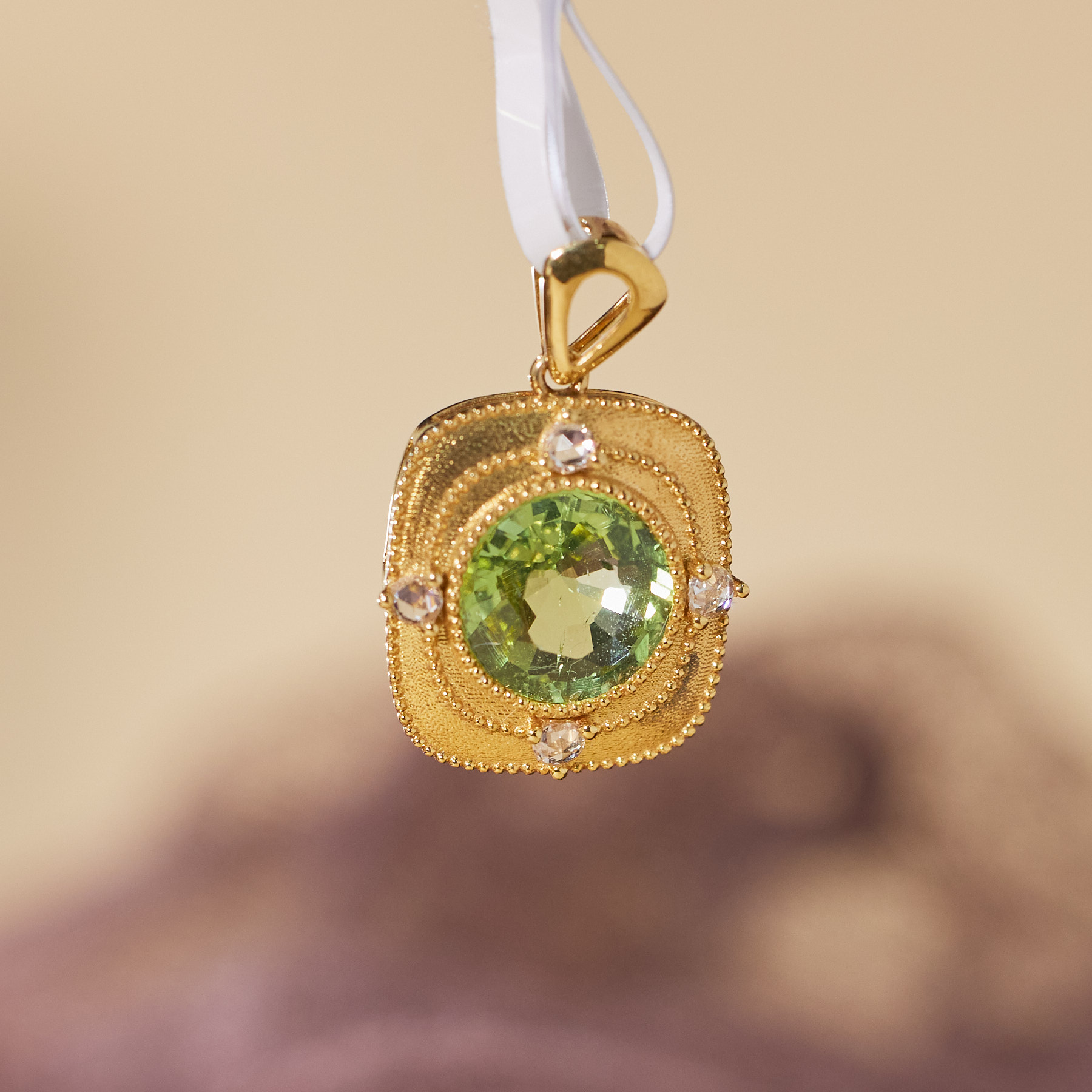 【玉峰珠宝丨安娜严选】碧玺吊坠18K金【U0687】多样性发一