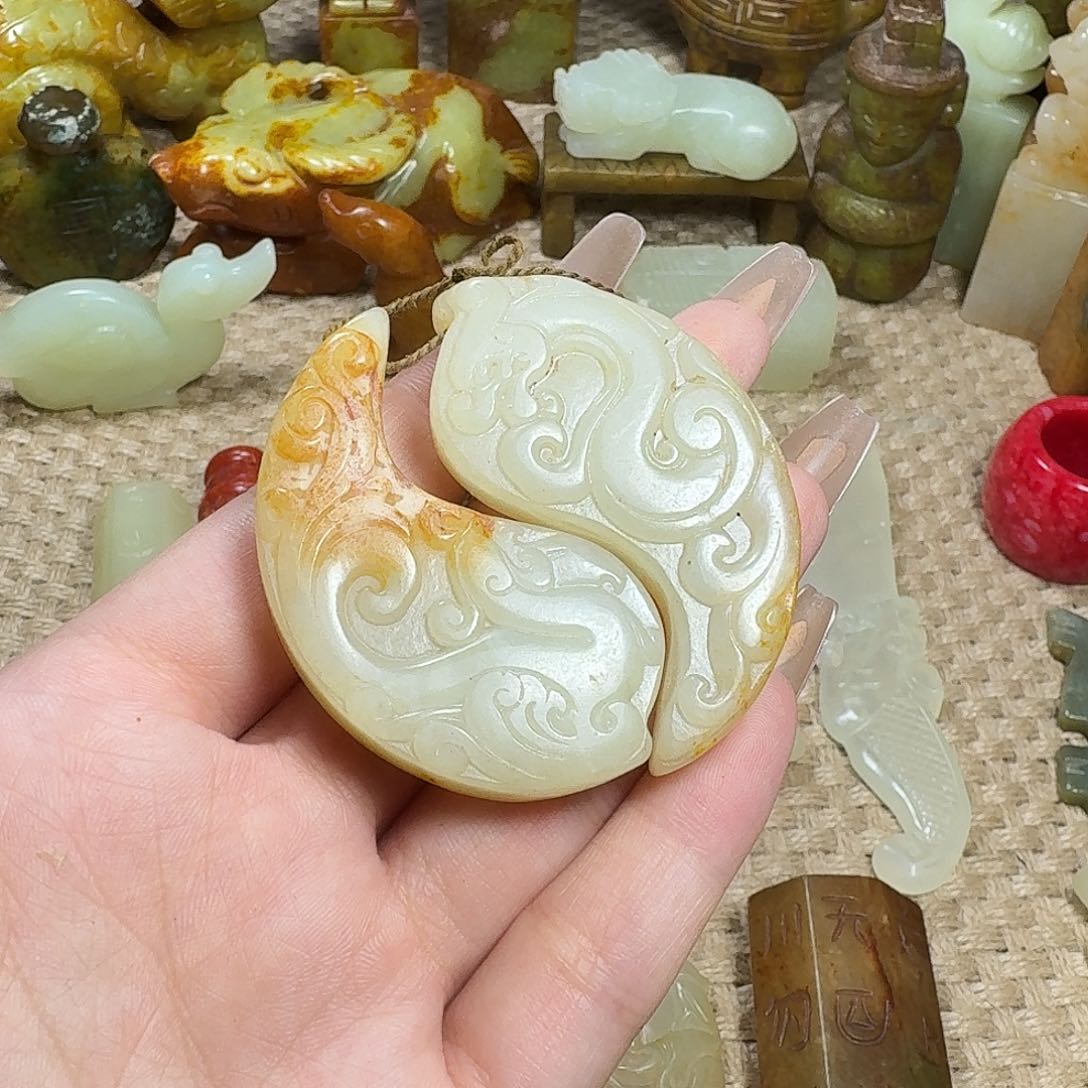白玉菩提吊坠挂件