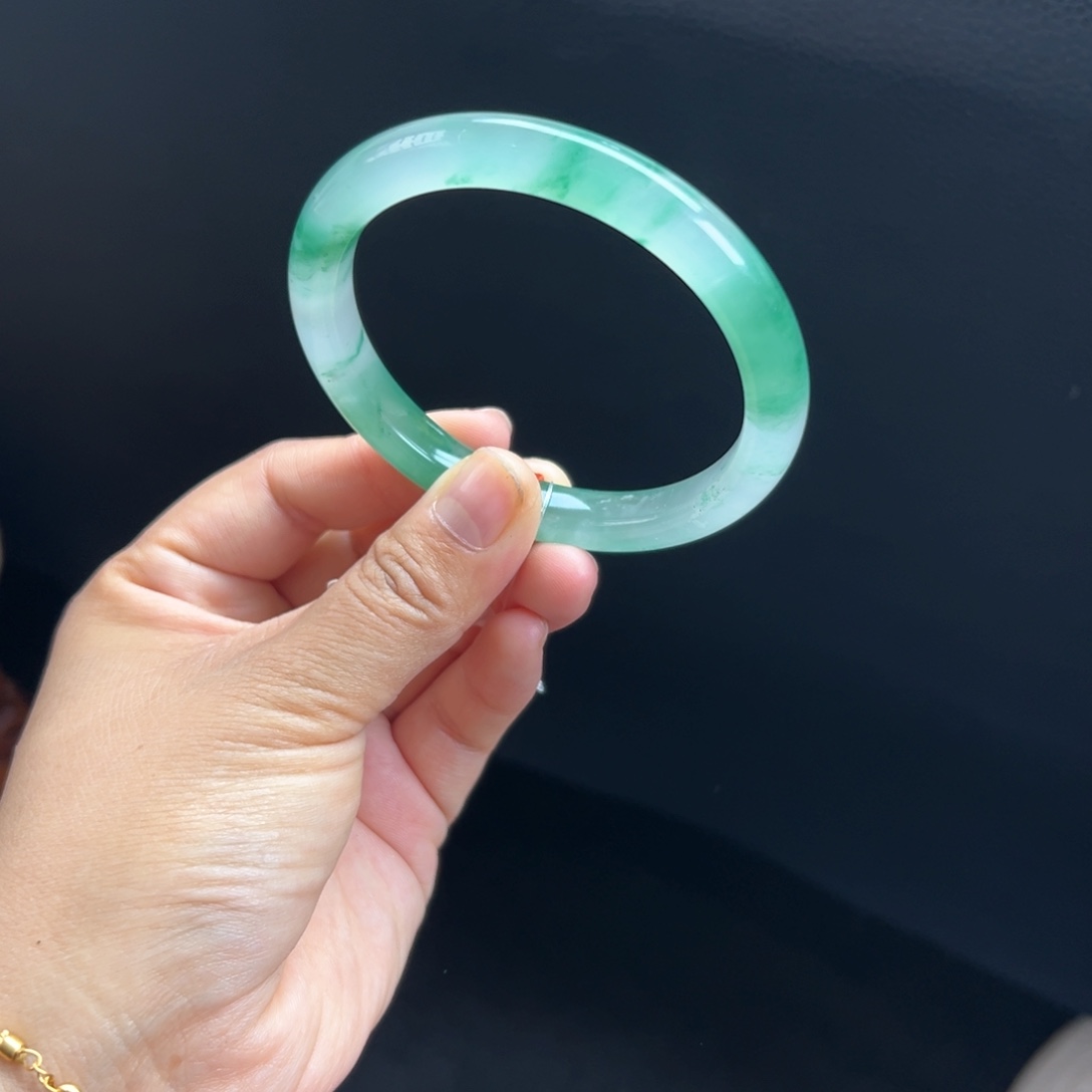 无***肉石英质玉未镶嵌手镯非洲翠59