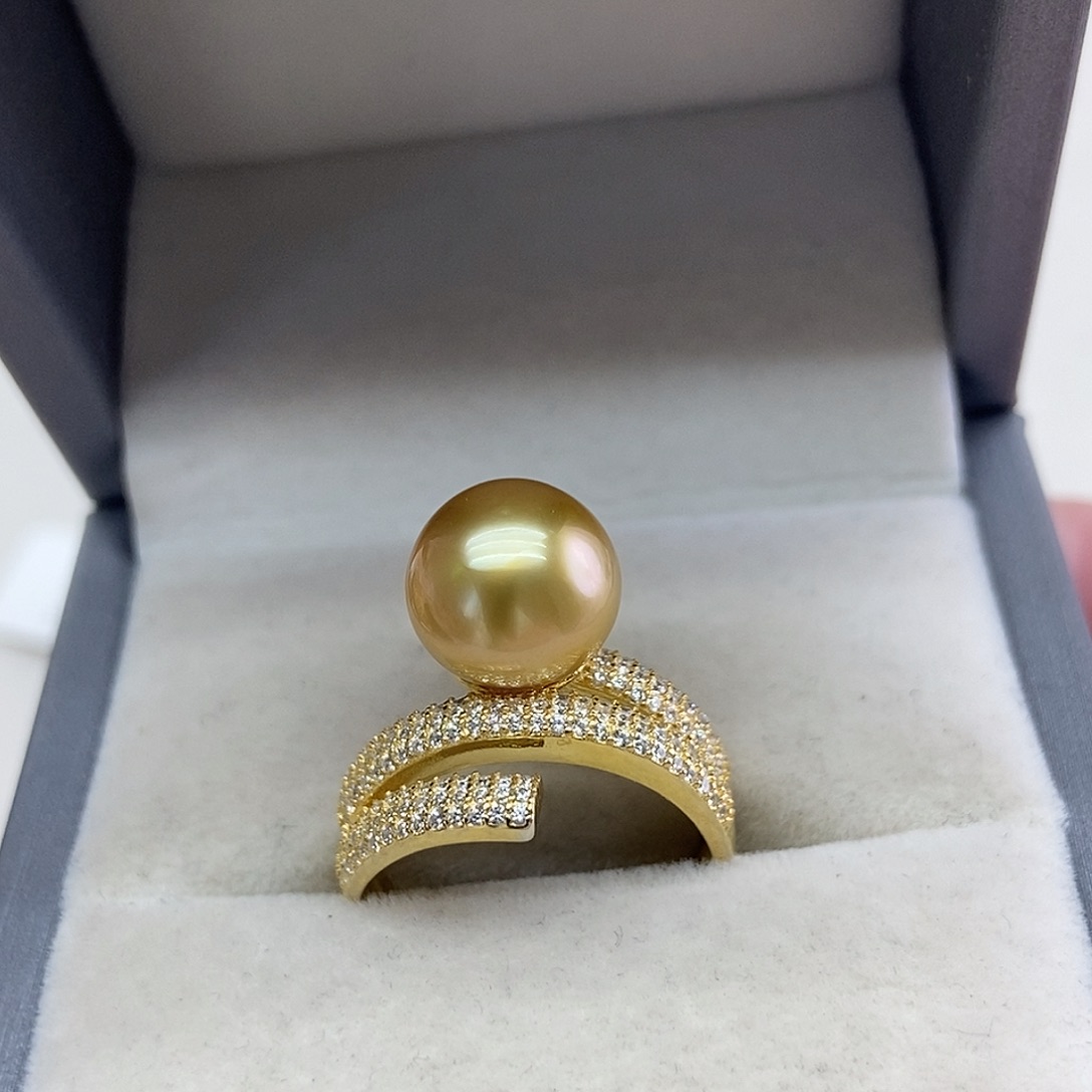 海水珍珠戒指银S925镶嵌