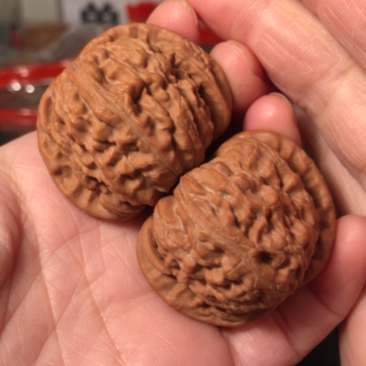 【闪购商品】文玩核桃把件白狮子42