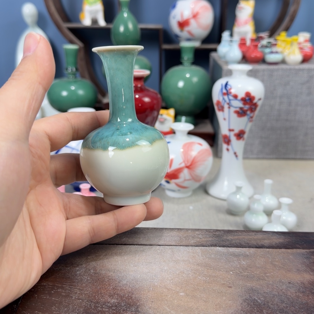 陶瓷手工小花器摆件