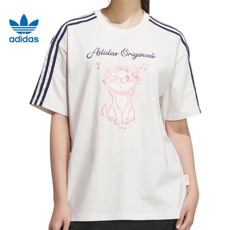 【流光风】adidas阿迪达斯三叶草夏季女子运动休闲短袖T恤KC3099