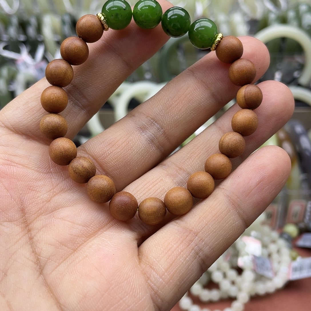 和田玉未镶嵌手链卡9