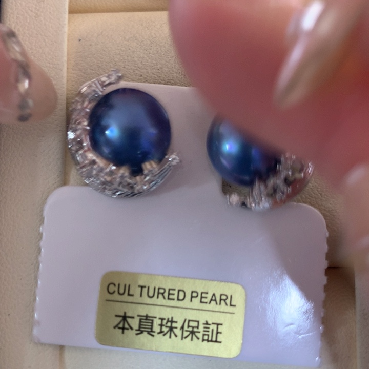 耳饰拼合珍珠（马贝珠）未镶嵌