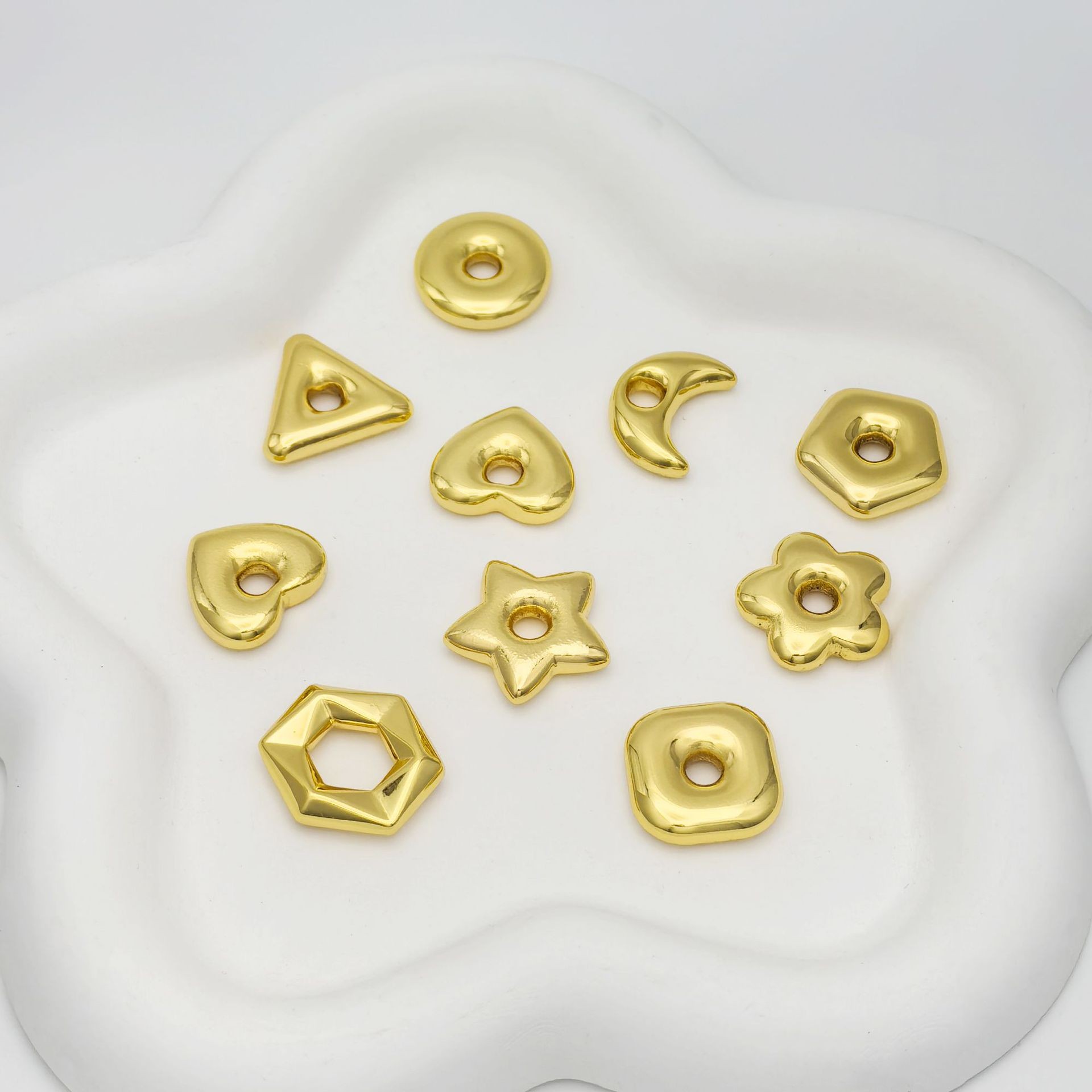 铜合金配饰铜镀真金隔片DIY水晶饰品配件