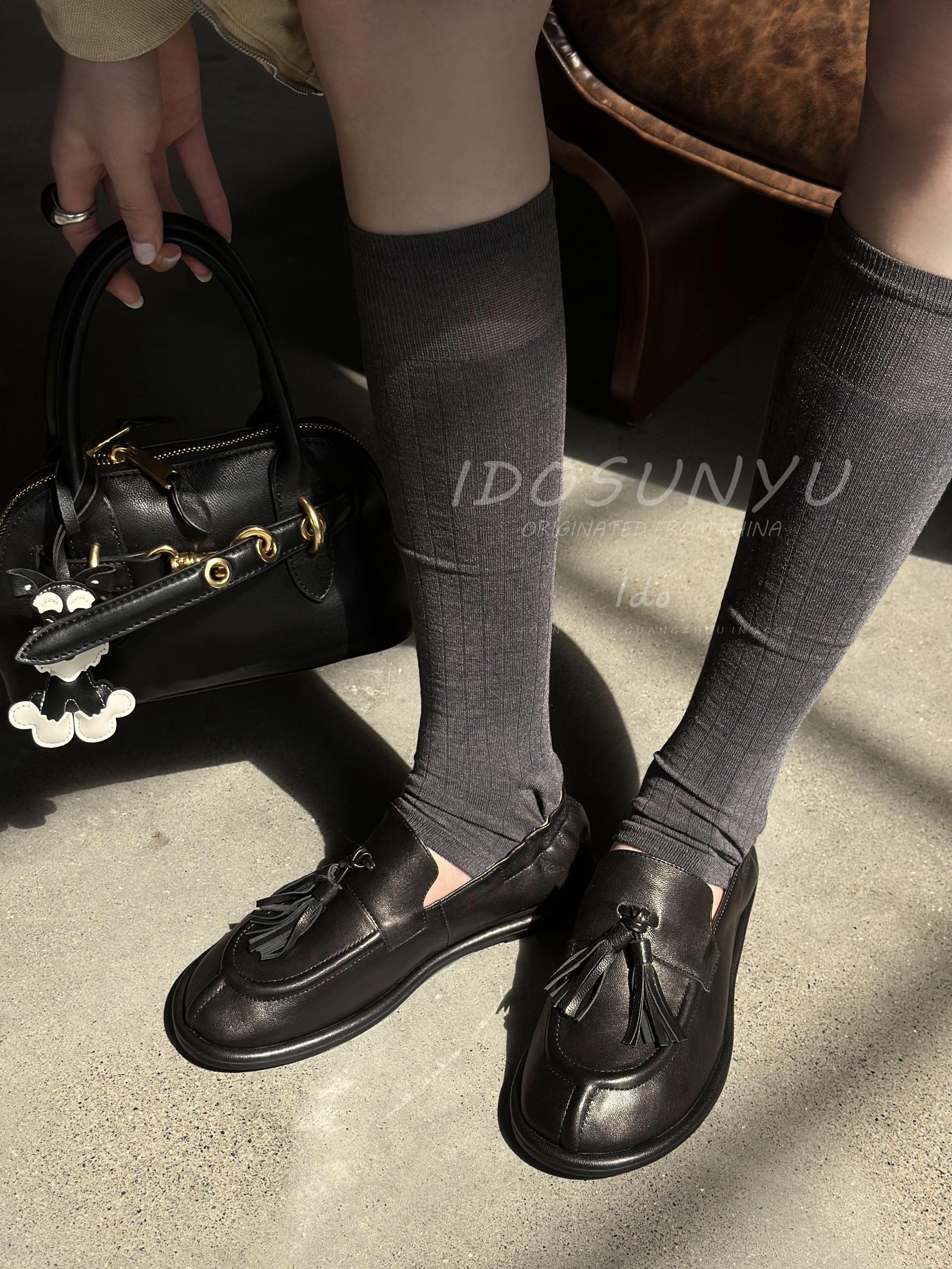 圆头厚底流苏时尚女款乐福鞋230-601