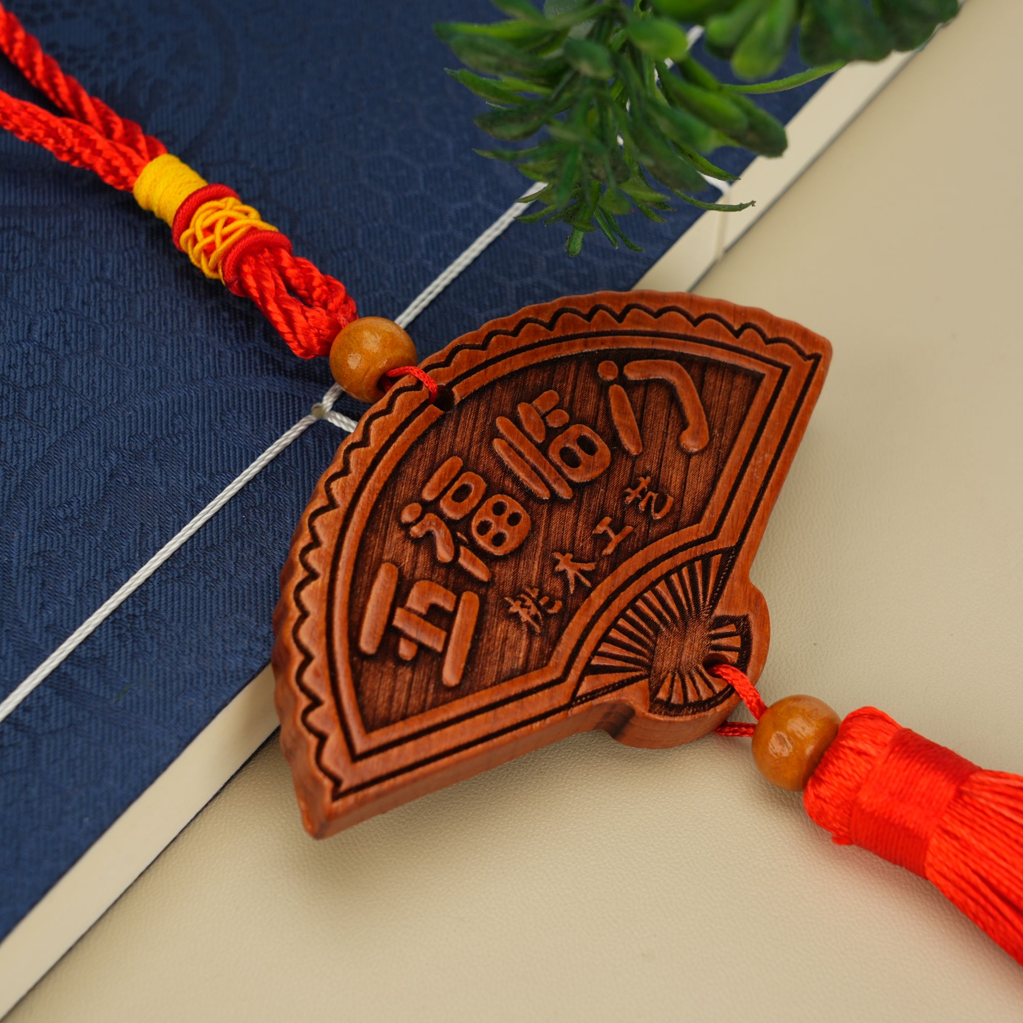 【红木甲】板车挂-五福临门-zx078-2