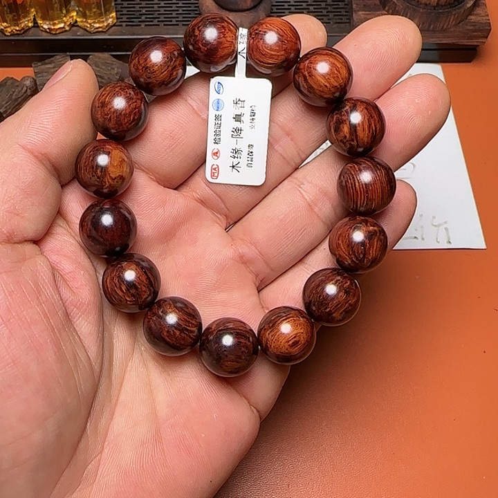 降真香其他海南红降1.5圆珠手串