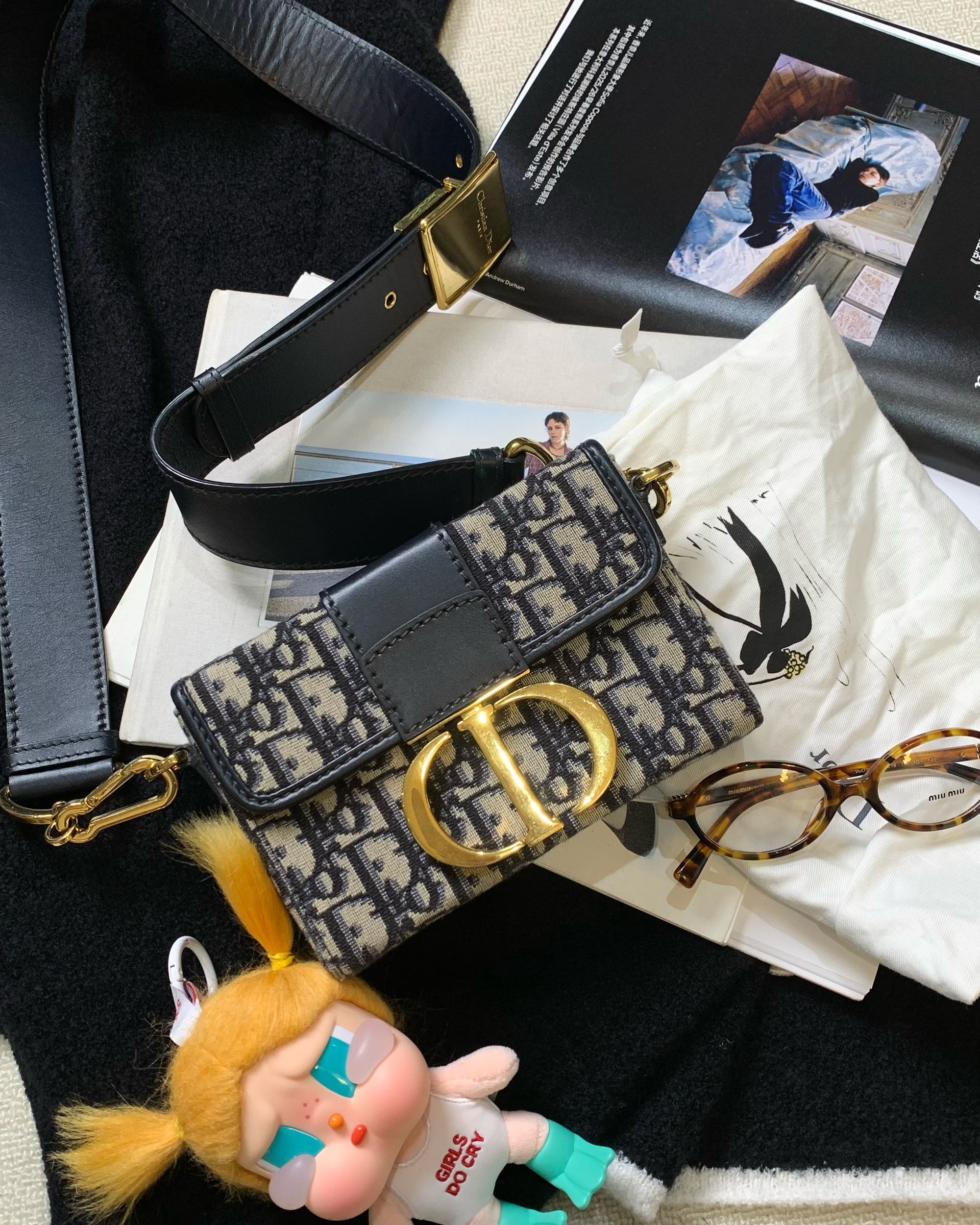 95新 DIOR/迪奥 蒙田老花mini box盒子包  18cm 18159703