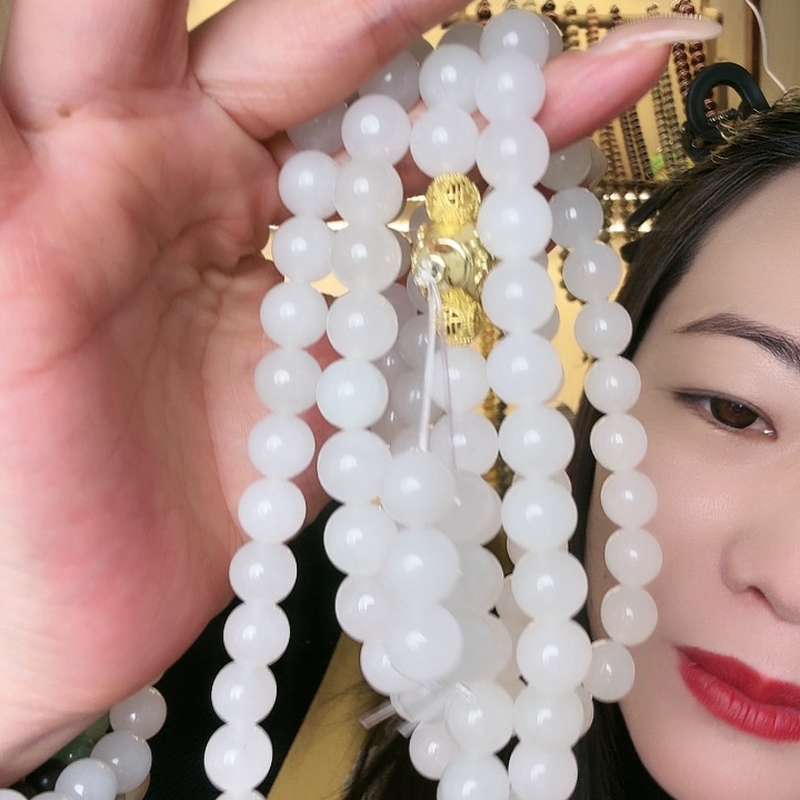 金***益白色1.0多圈108颗88888