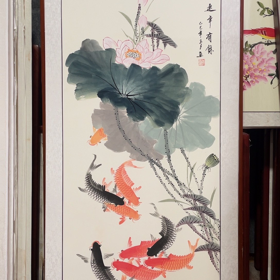 国画带框尺寸63*123厘米