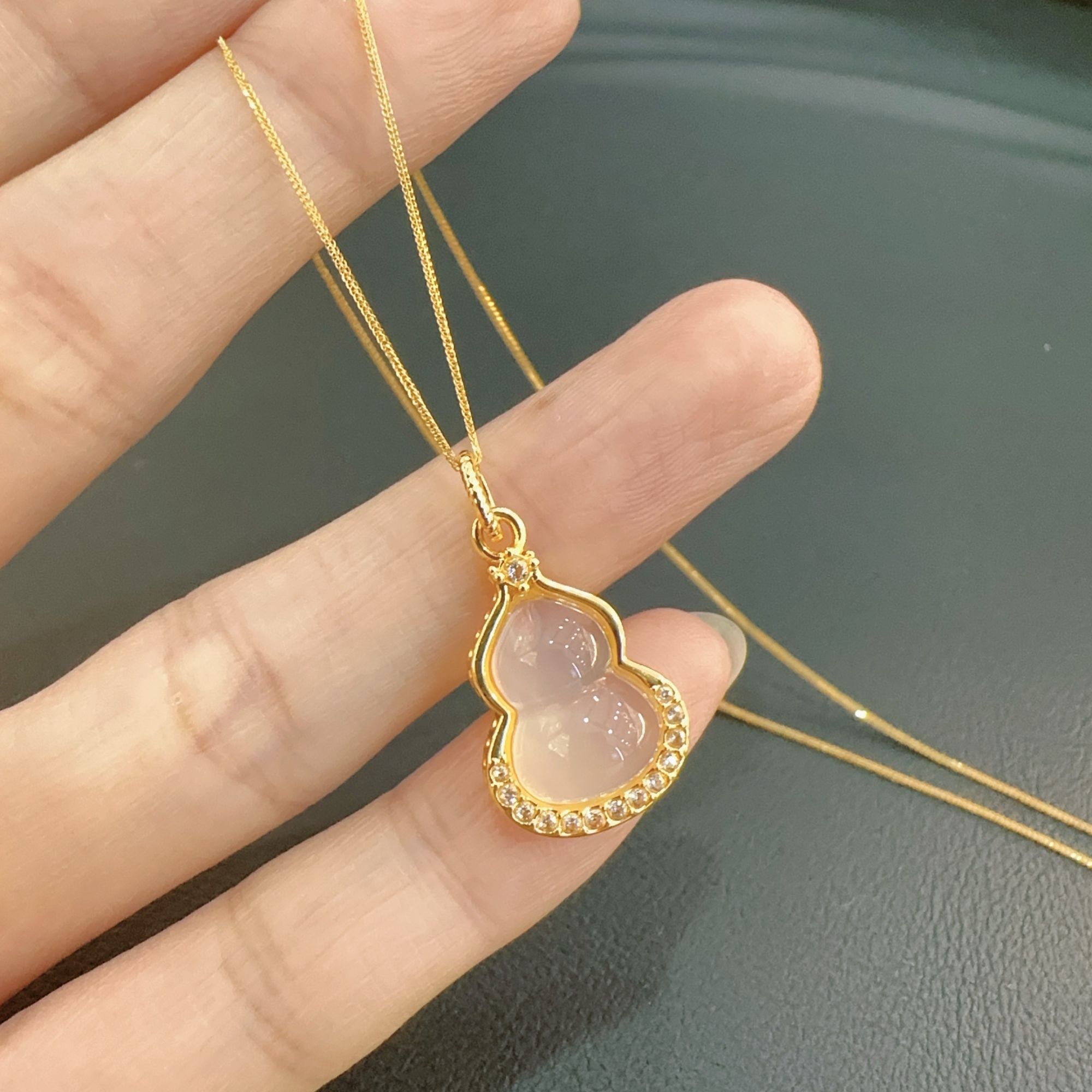 【米米专属】18k金高冰玛瑙宝葫芦（不含链）