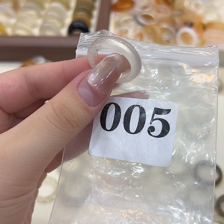 合金戒指玛瑙/玉髓5港15