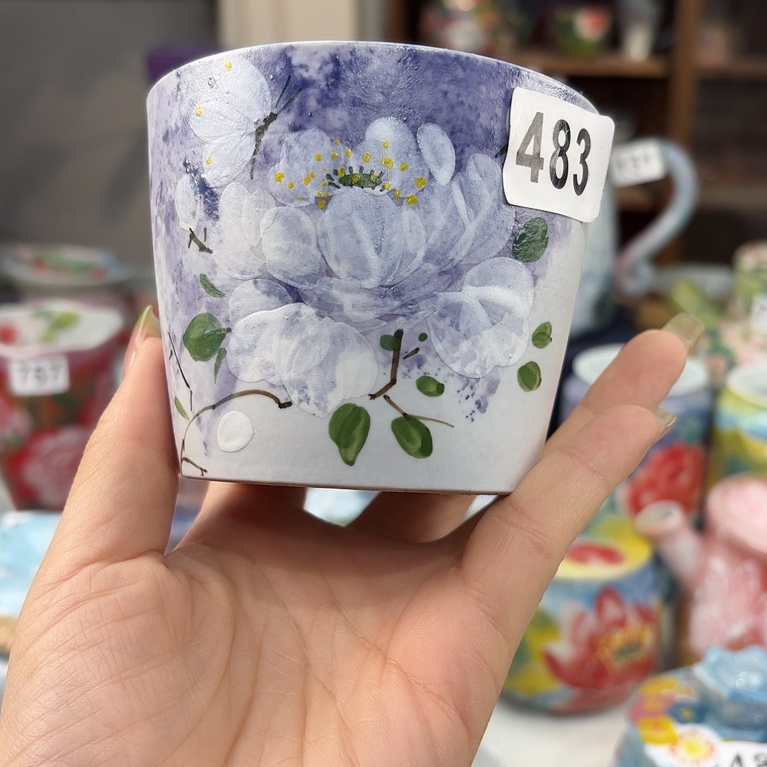 瓷片景德镇手绘高温釉下彩陶瓷茶具