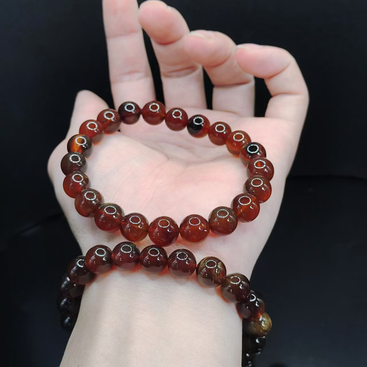 【康康严选】紫罗兰琥珀单圈手串GS【多样性发其一】约8mm+