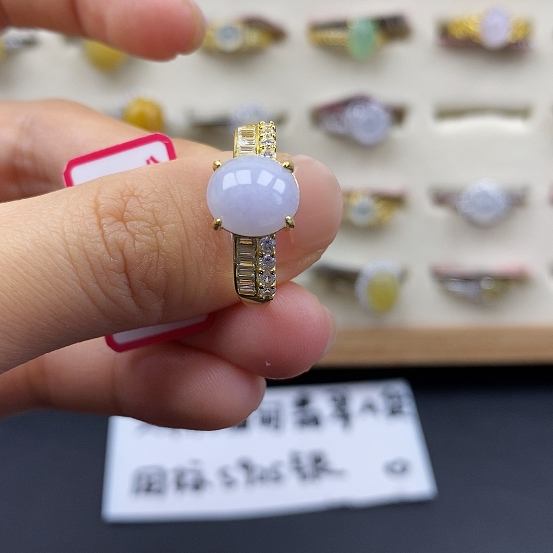 翡翠银S925镶嵌戒指