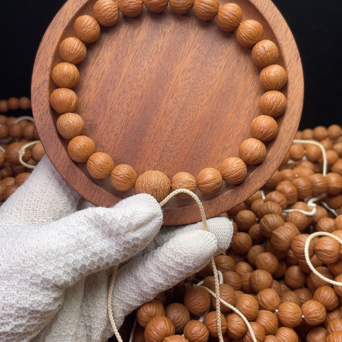 猴头核桃手串凤羽手持12同