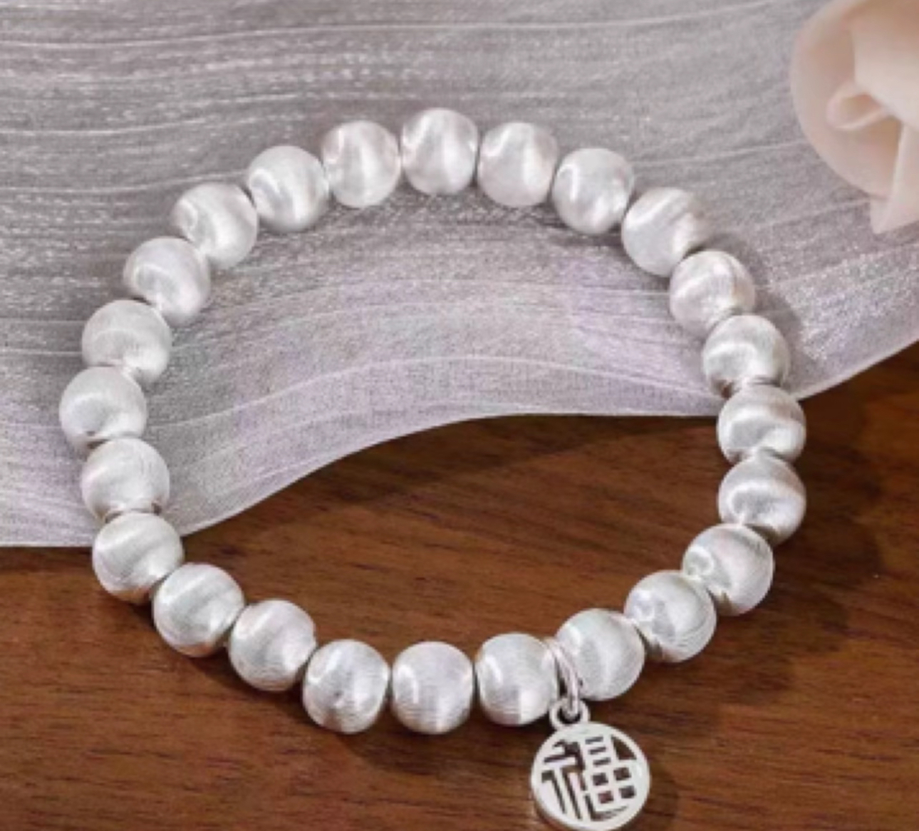 链子足银 A41猫眼手链卡8mm弹力不挑手围