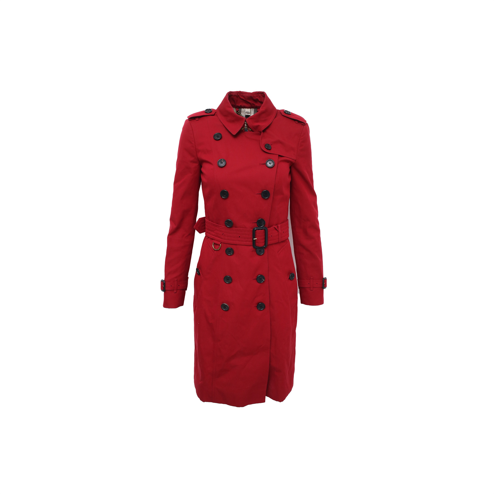 95新 BURBERRY/博柏利 小花Jerry活动粘胶纤维 经典中长款 风衣