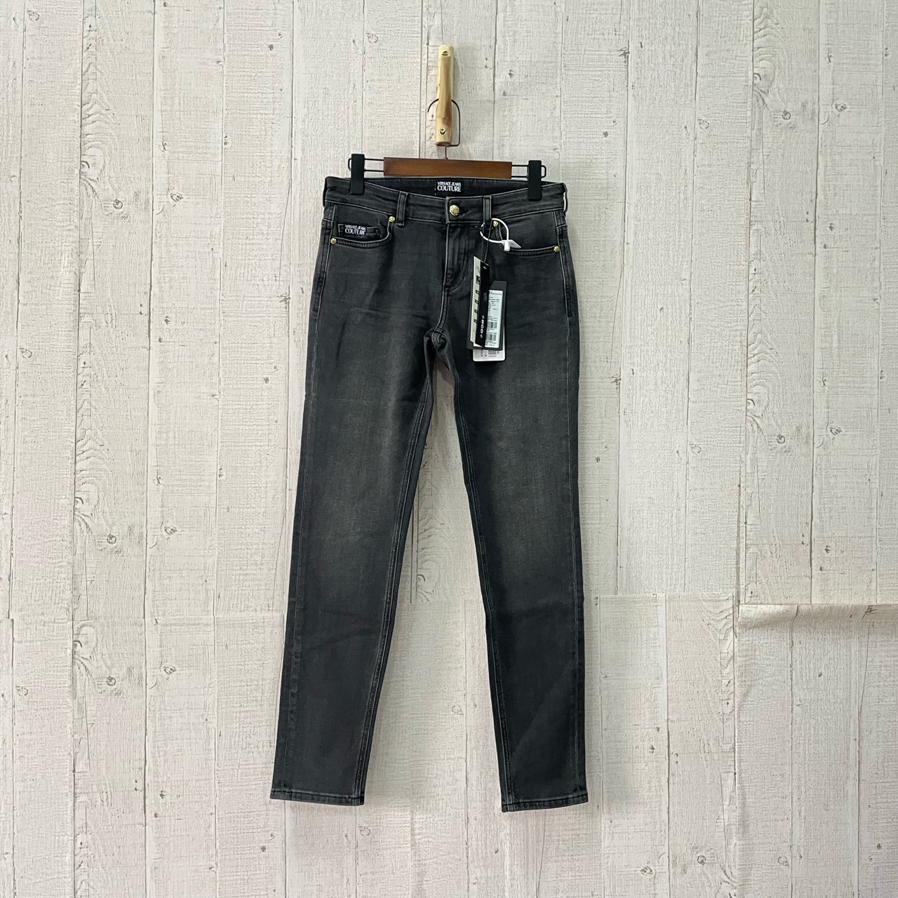 99新 VERSACE/范思哲 （bb）黑灰色牛仔裤 27码/1900/吊牌 bc006373