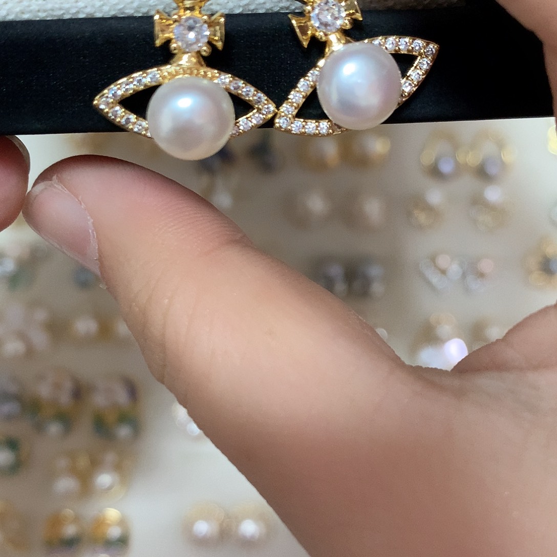 淡水珍珠耳饰合金7***,