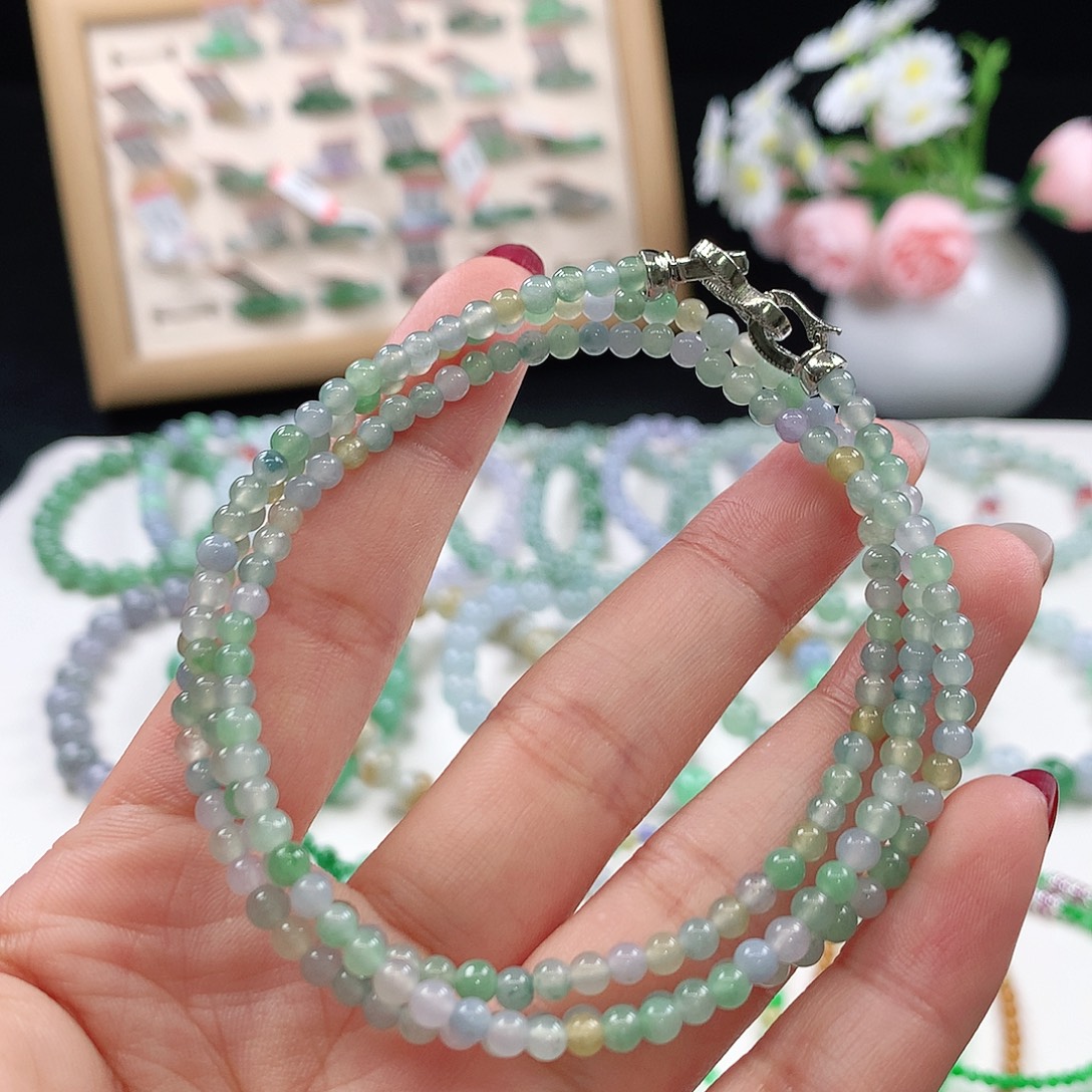 翡翠未镶嵌手链3.5mm