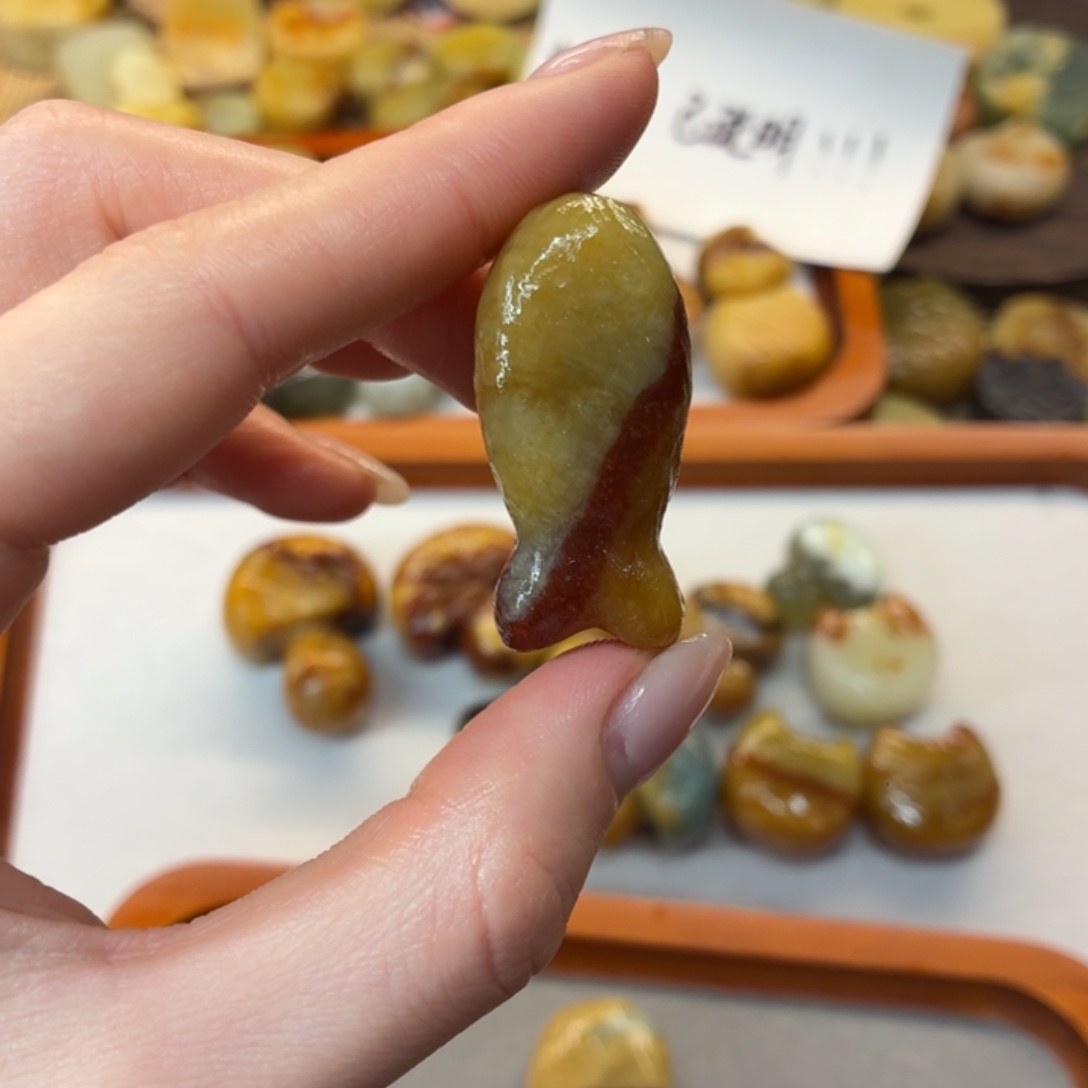 君***藏蛇纹石玉未镶嵌颈饰